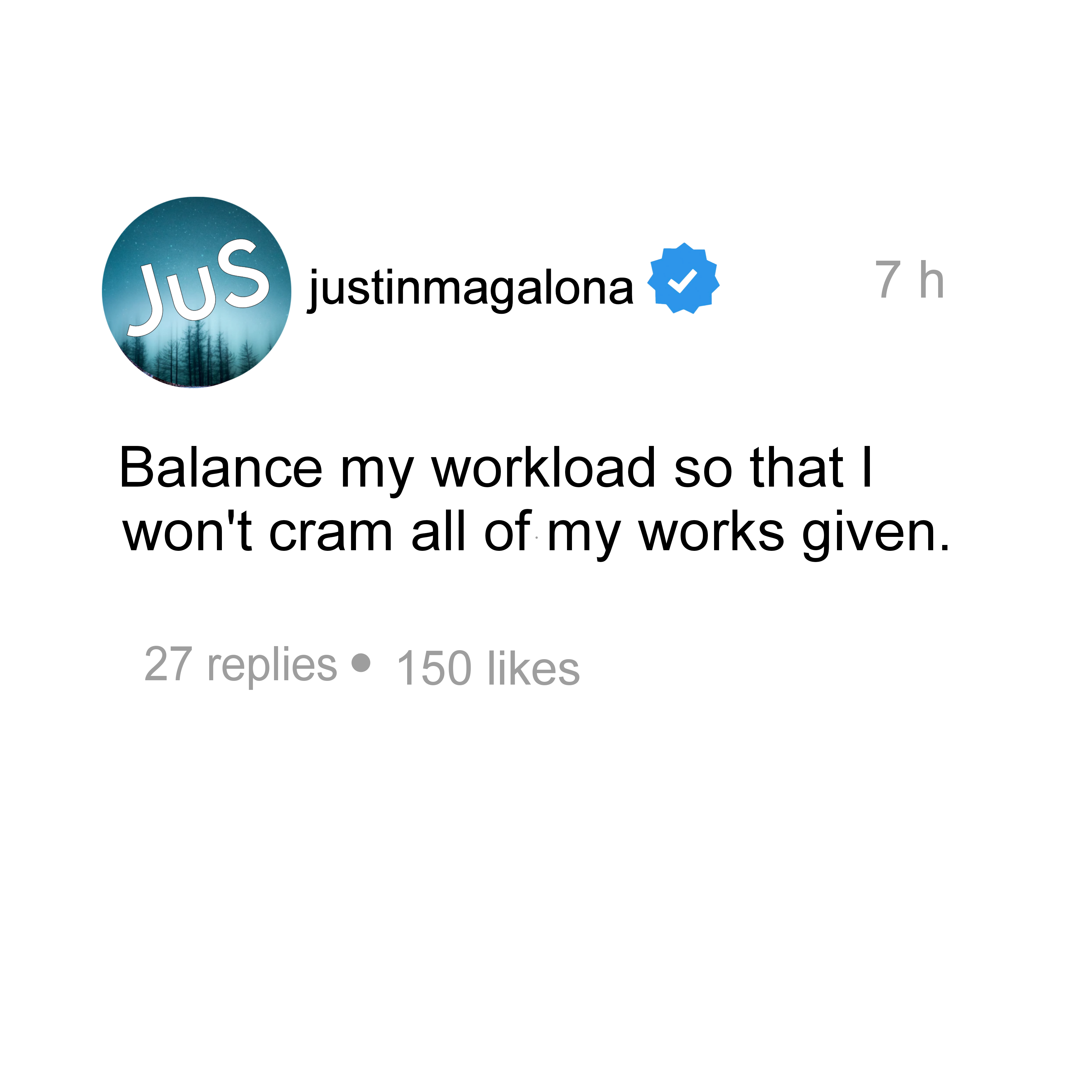 Justin's goal